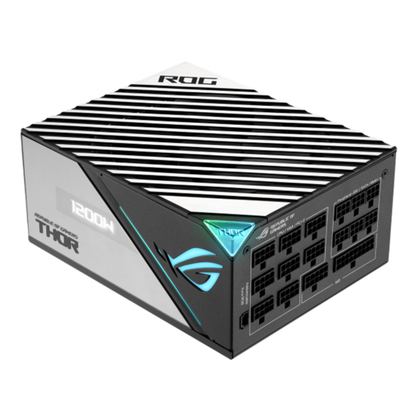 ROG Thor 1200W Platinum II (1200 Watt, Fully Modular Power Supply, 80+ Platinum, Lambda A++ Certified, ROG heatsinks, 135mm PWM Fan, 0dB Mode, OLED Panel, Sleeved Cables, Aura Sync